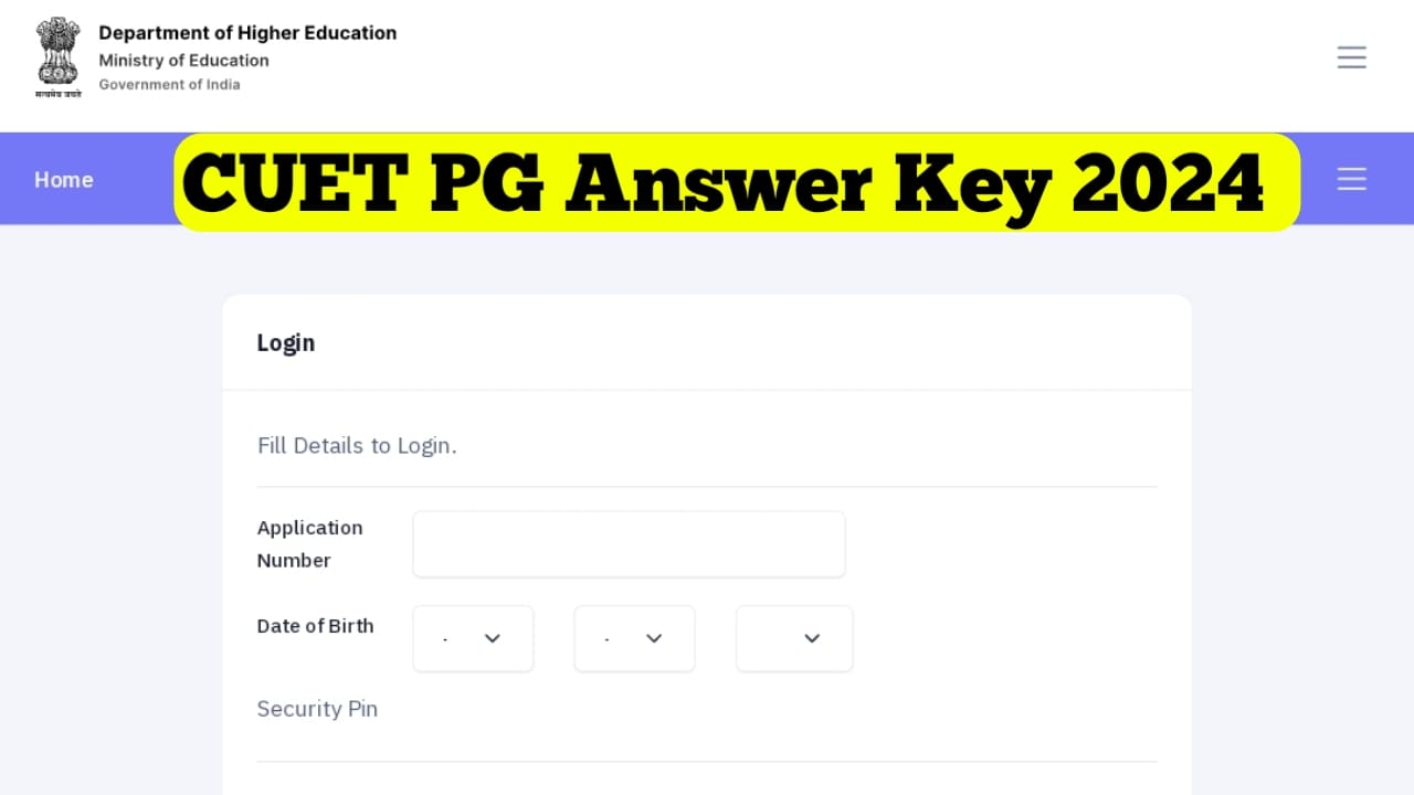 CUET PG Answer Key 2024