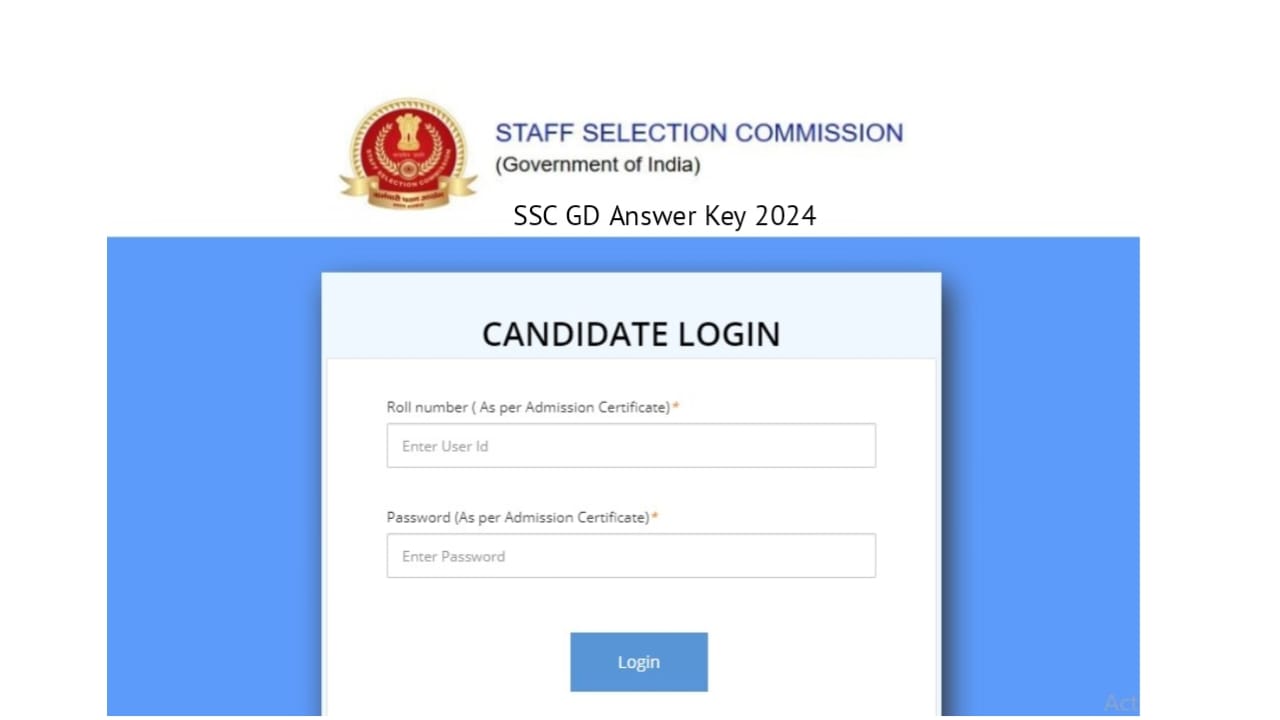 SSC GD Answer Key 2024 Check