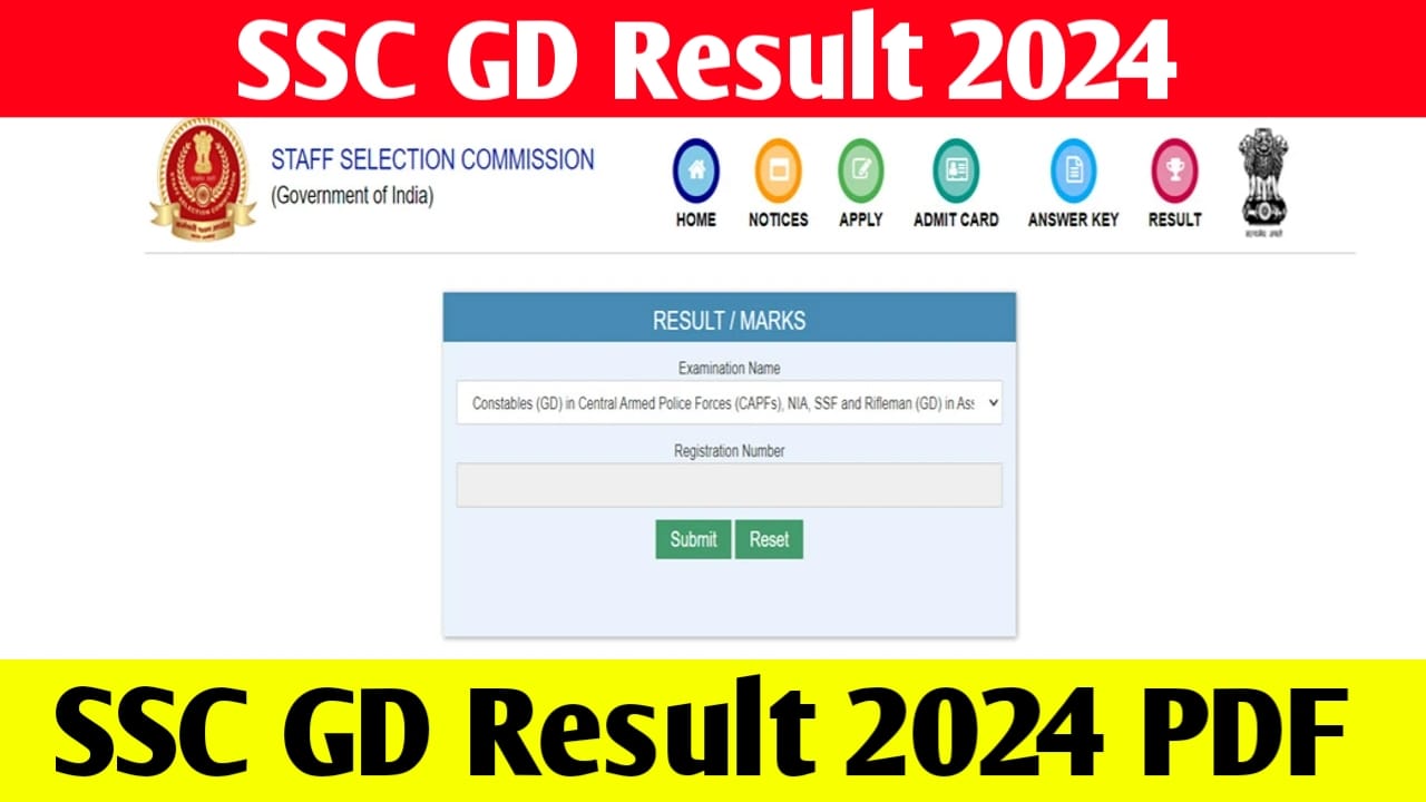 SSC GD Result Check